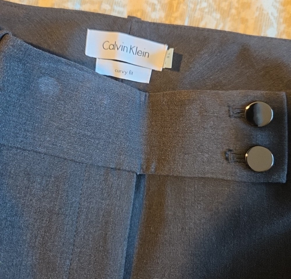 Calvin Klein Charcoal Women's Two-Piece Pantsuit - Picture 3 of 8
